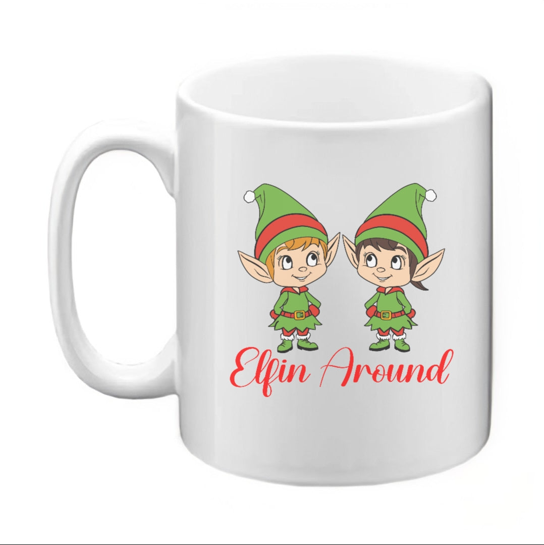 Christmas Mug elfin around