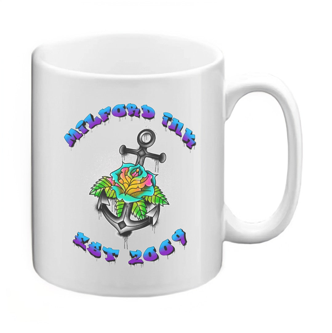 Milford Ink Rose Logo Mug