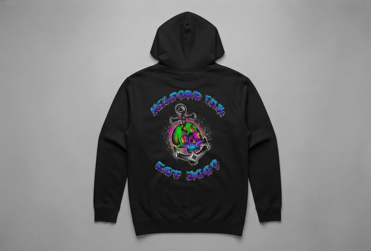 Milford Ink Skull Logo Hoodie