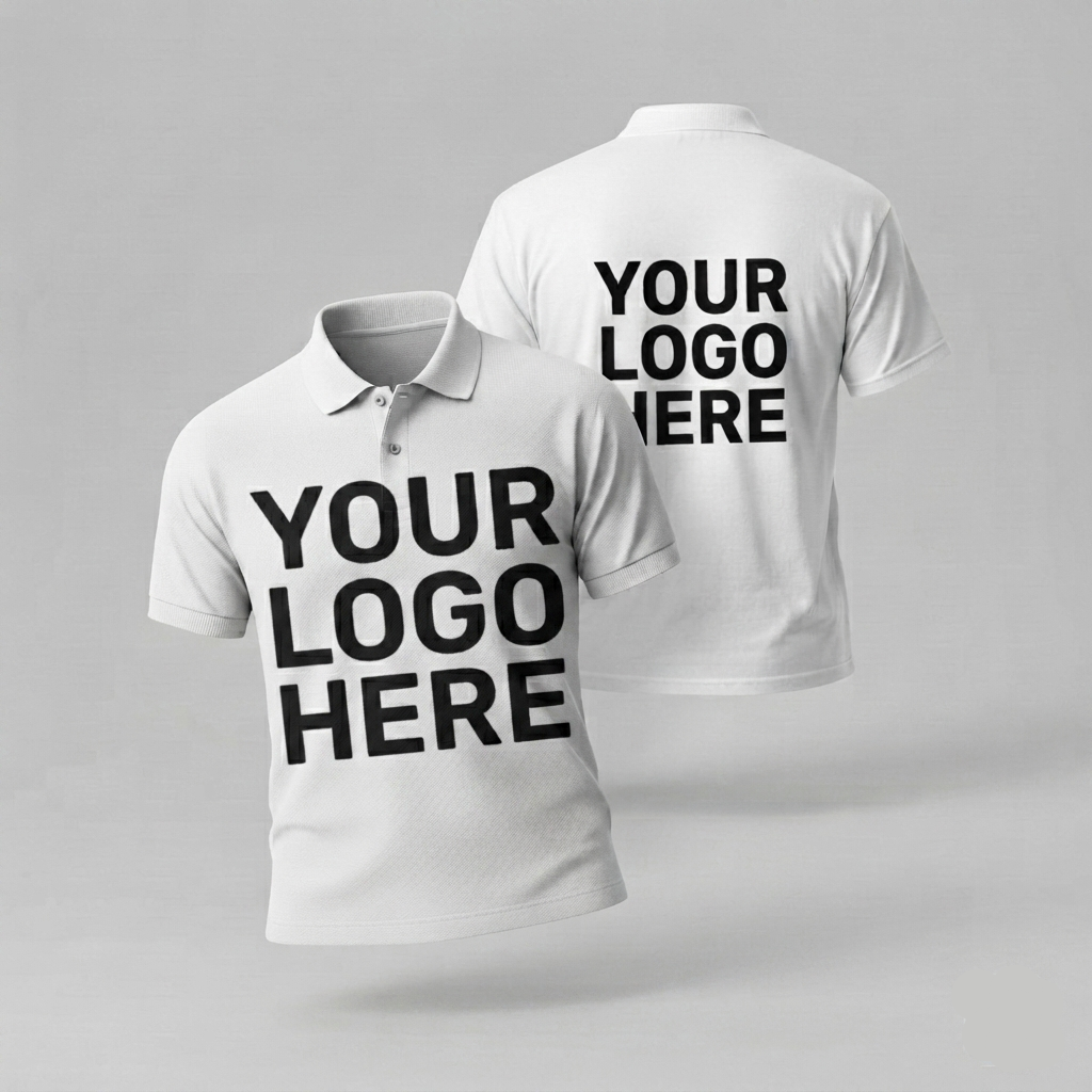 Custom polo shirt With Large Back, Large Front Logo