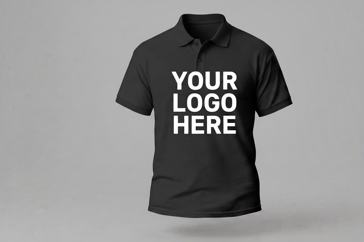 Custom Polo Shirt Large Front Logo