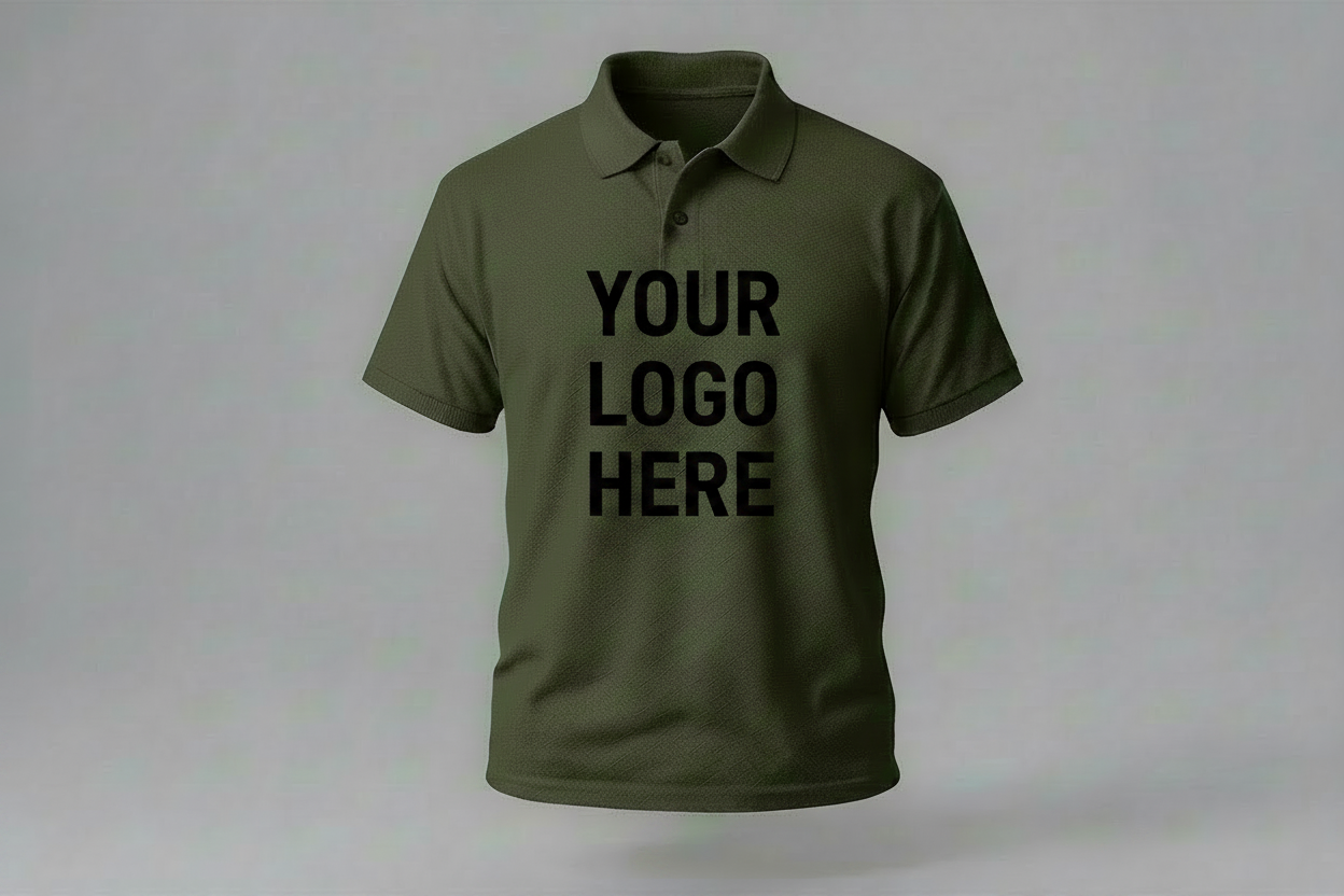 Custom Polo Shirt Large Front Logo