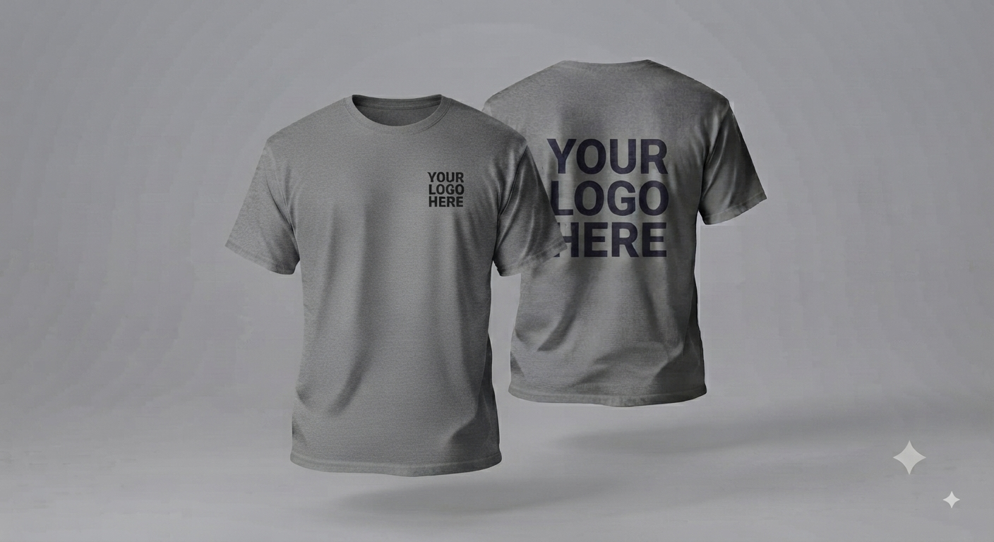 Custom T-Shirt With Large Back, Small Front Logo
