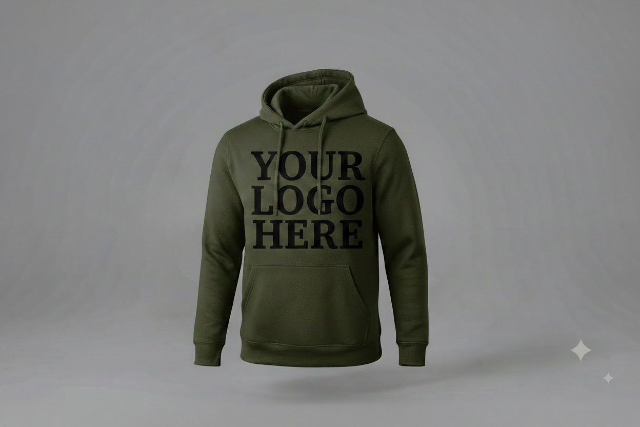 Custom Hoodie With Large Front Logo