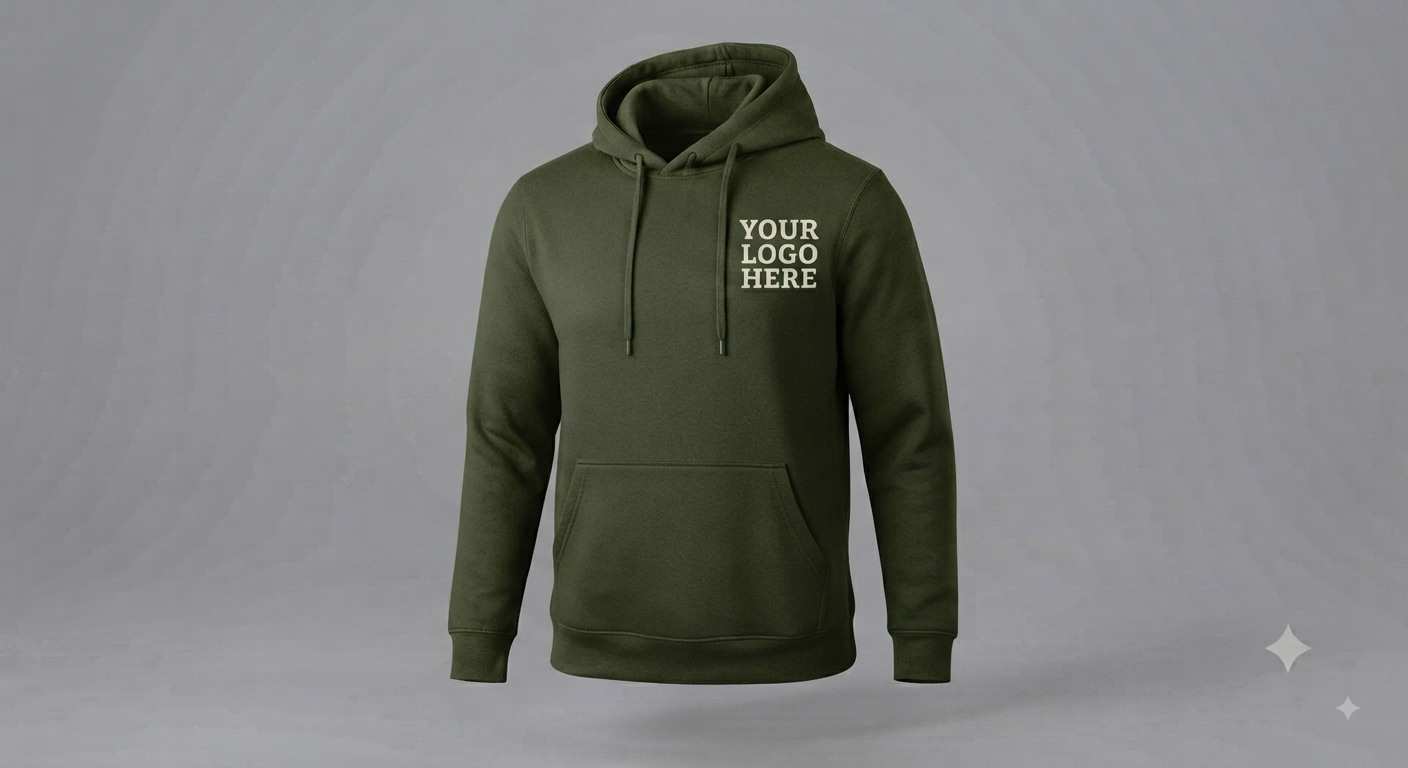 Custom hoodie Front Small Logo