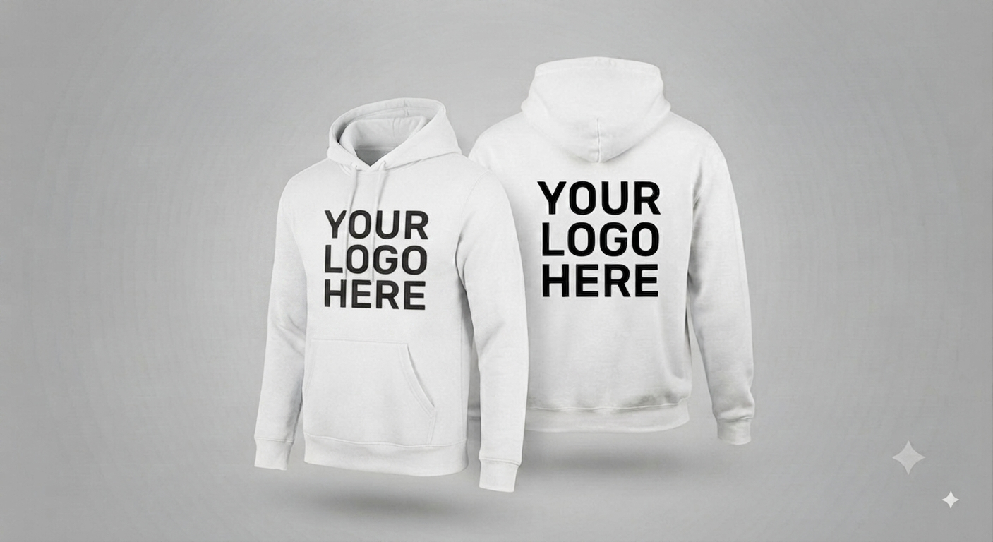 Custom Hoodie With Large Front, Large Back Logo
