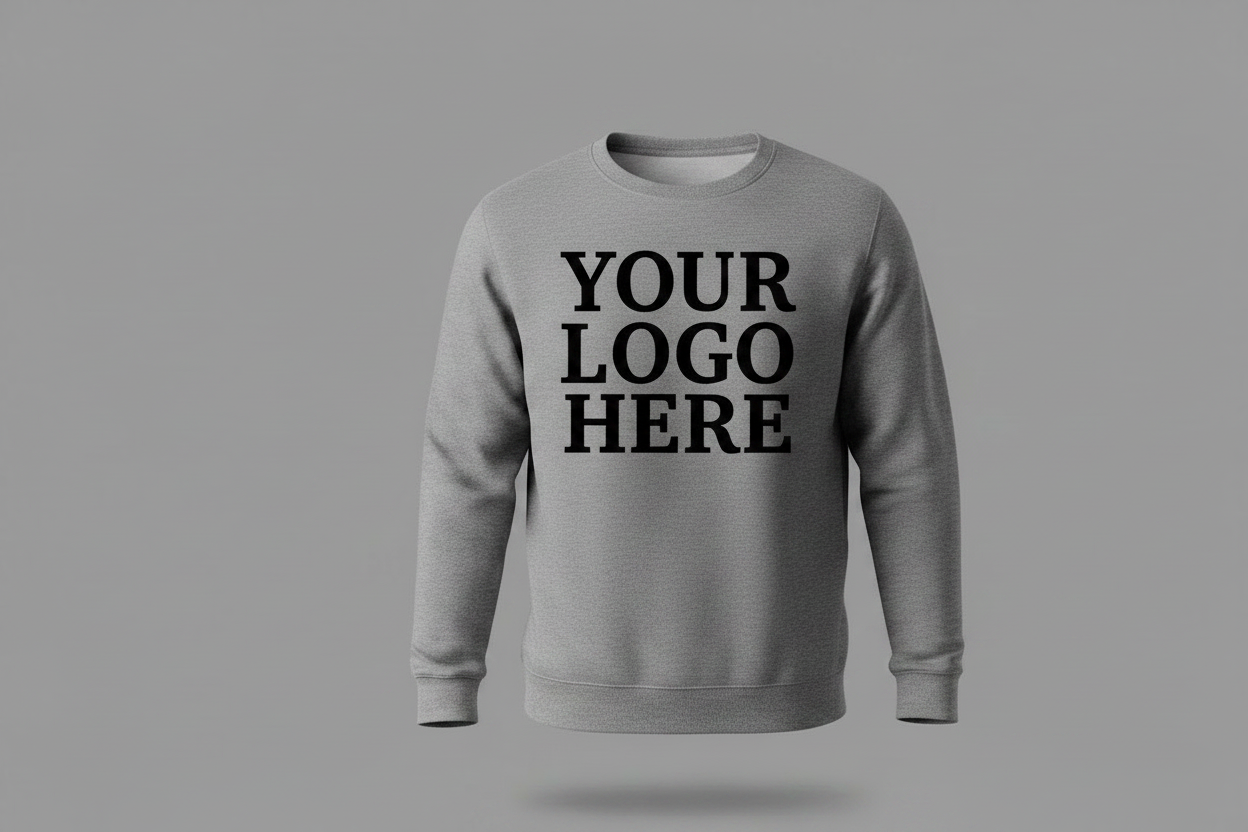 Custom Sweatshirt With Large Front Logo