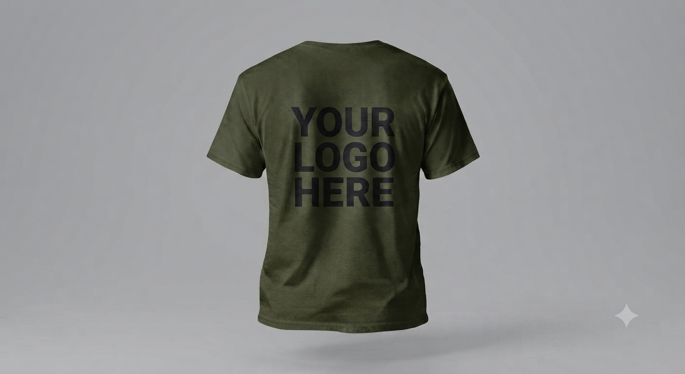 Custom Green T-Shirt With Large Back Logo