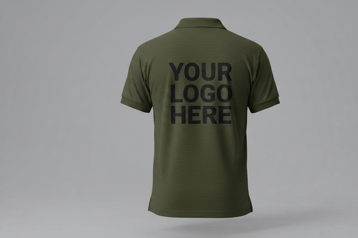 Custom Polo Shirt With Large Back Logo