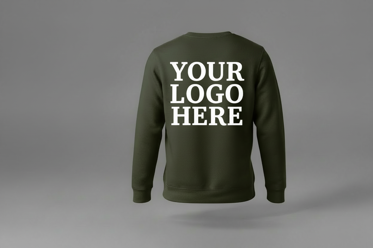 Custom Sweatshirt With Large Back Logo