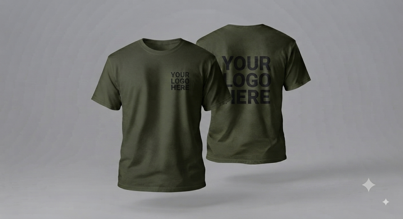 Custom T-Shirt With Large Back, Small Front Logo